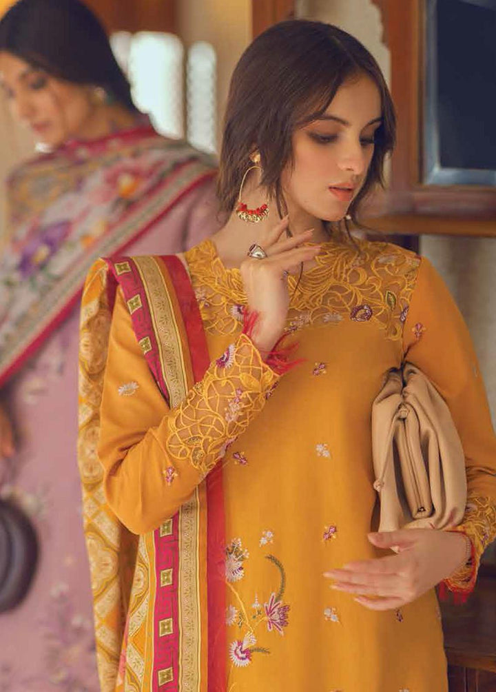 Roheenaz Embroidered Linen Suits Unstitched 3 Piece RO22FW RNZ-22-04-B - Luxury Collection