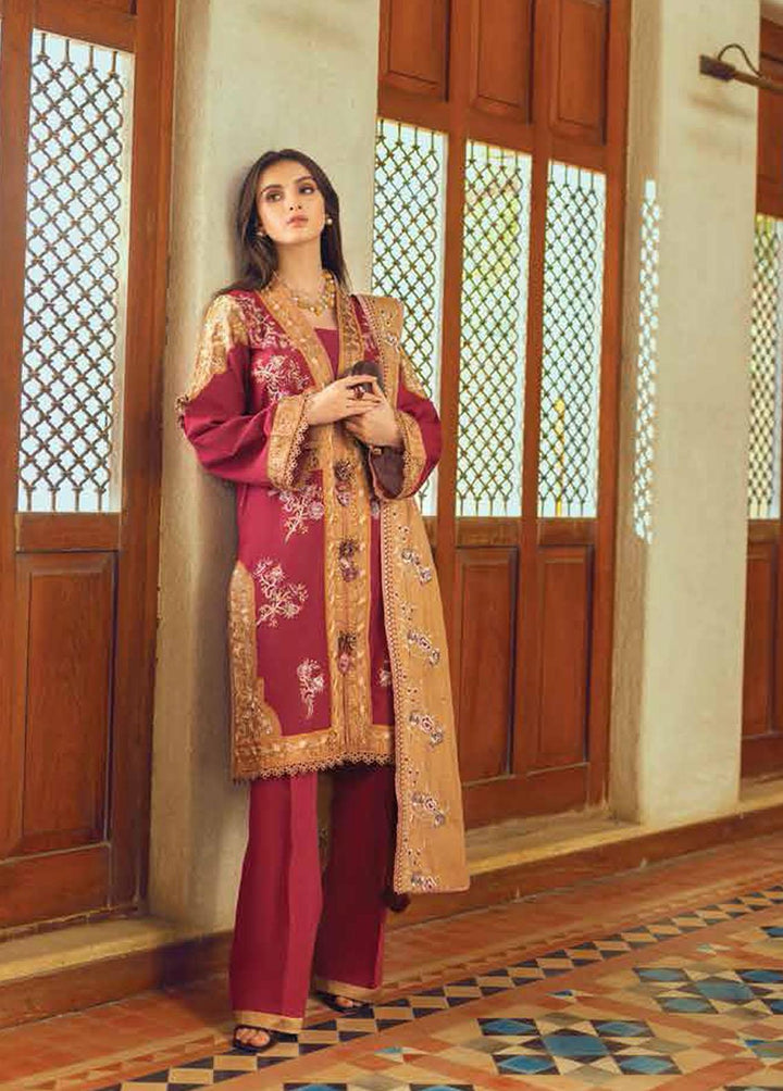 Roheenaz Embroidered Khaddar Suits Unstitched 3 Piece RO22FW RNZ-22-05A - Luxury Collection