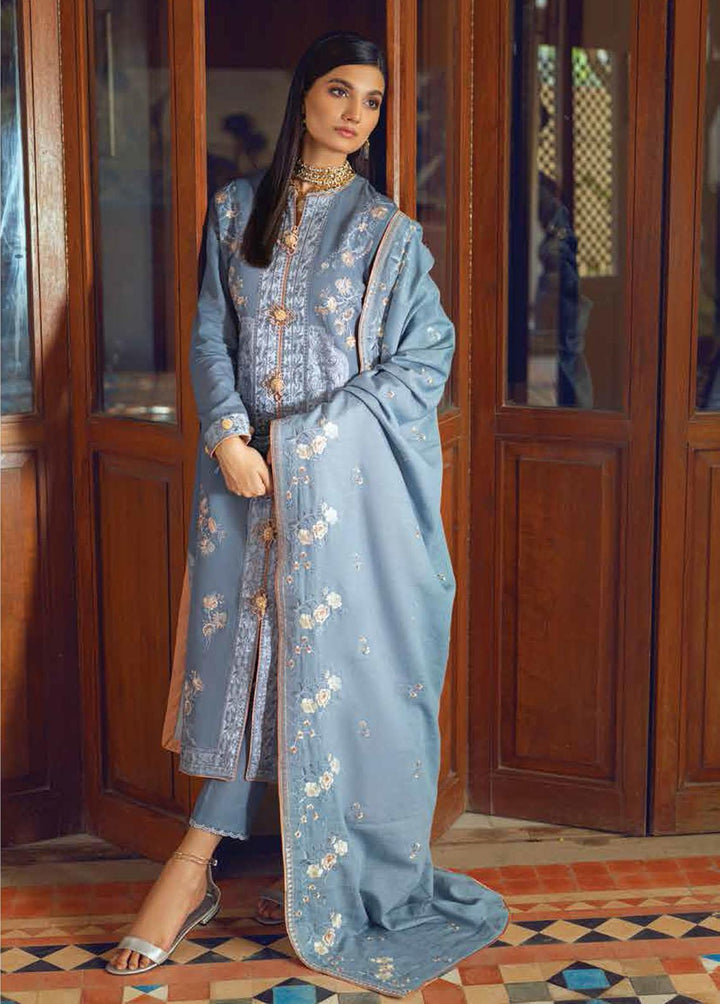 Roheenaz Embroidered Khaddar Suits Unstitched 3 Piece RO22FW RNZ-22-05B - Luxury Collection