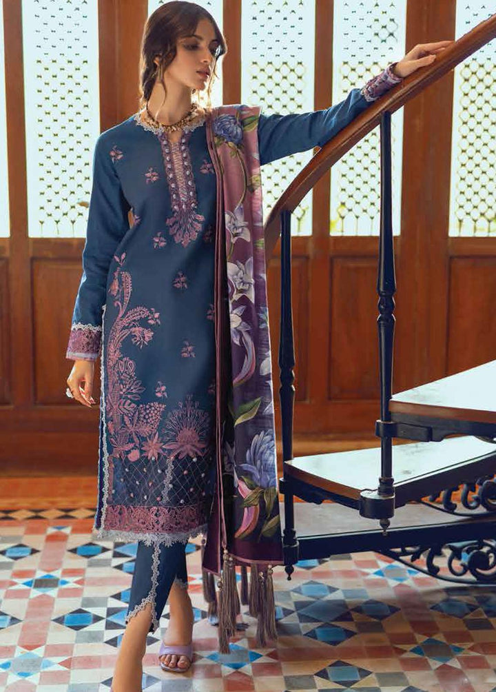 Roheenaz Embroidered Khaddar Suits Unstitched 3 Piece RO22FW RNZ-22-06B - Luxury Collection