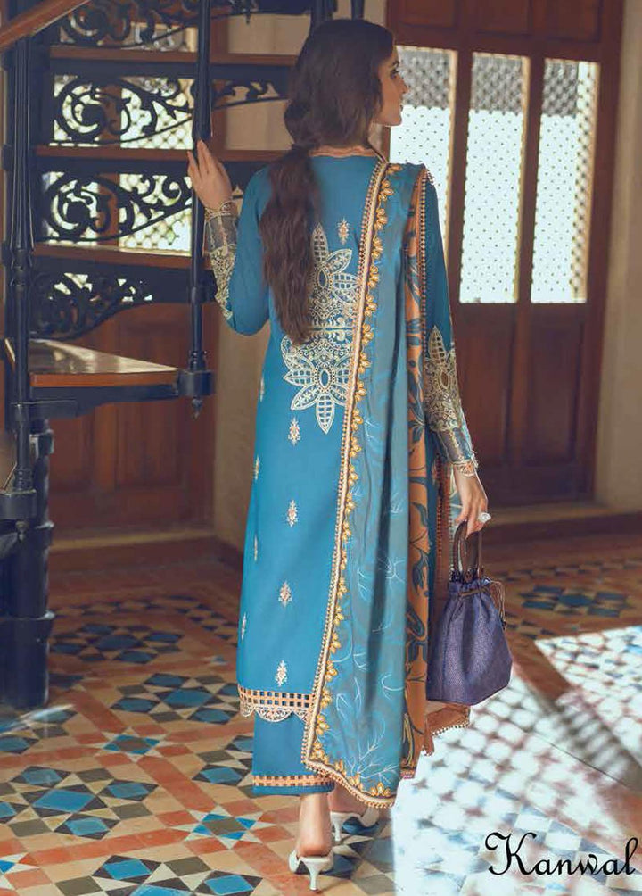 Roheenaz Embroidered Linen Suits Unstitched 3 Piece RO22FW RNZ-22-07A - Luxury Collection