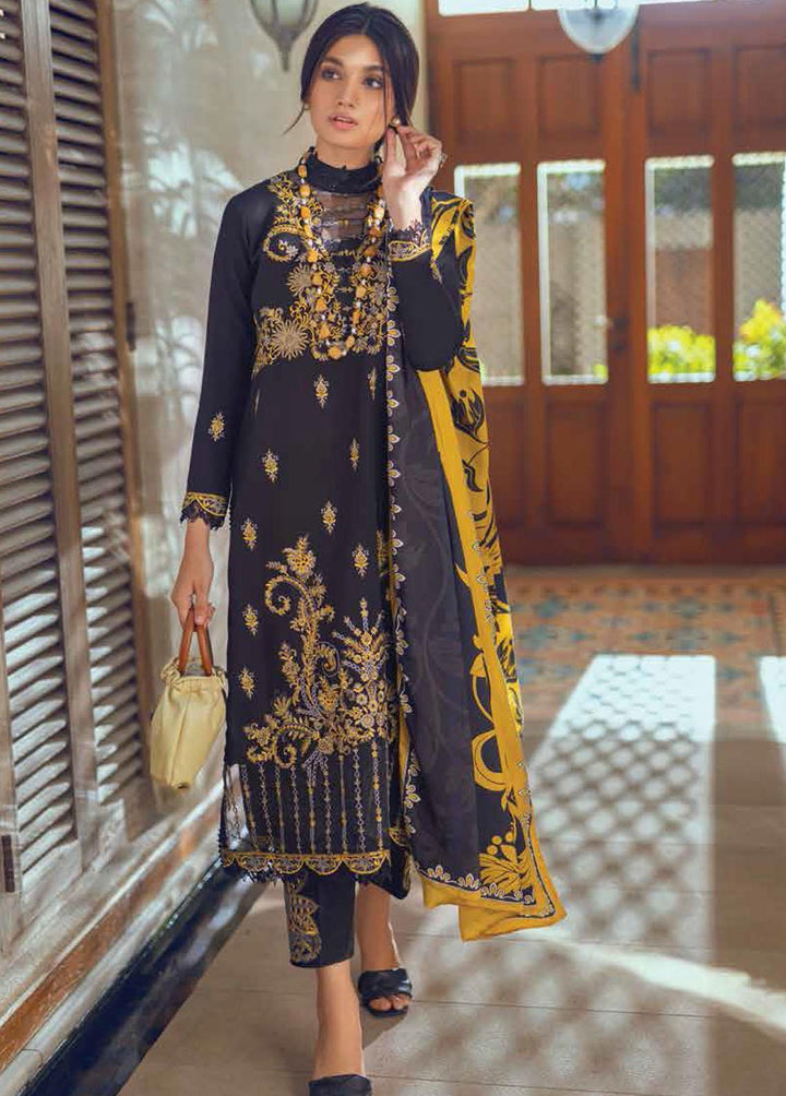 Roheenaz Embroidered Linen Suits Unstitched 3 Piece RO22FW RNZ-22-07B - Luxury Collection