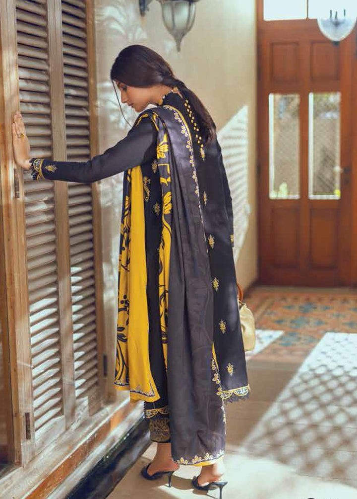 Roheenaz Embroidered Linen Suits Unstitched 3 Piece RO22FW RNZ-22-07B - Luxury Collection