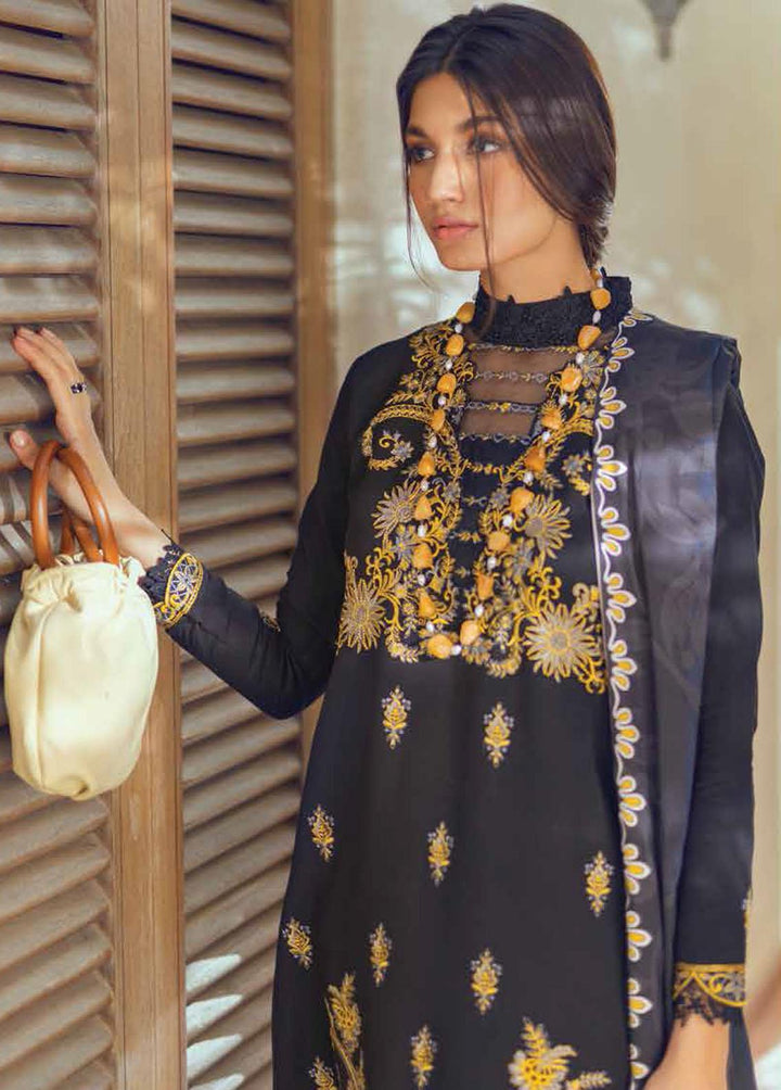 Roheenaz Embroidered Linen Suits Unstitched 3 Piece RO22FW RNZ-22-07B - Luxury Collection