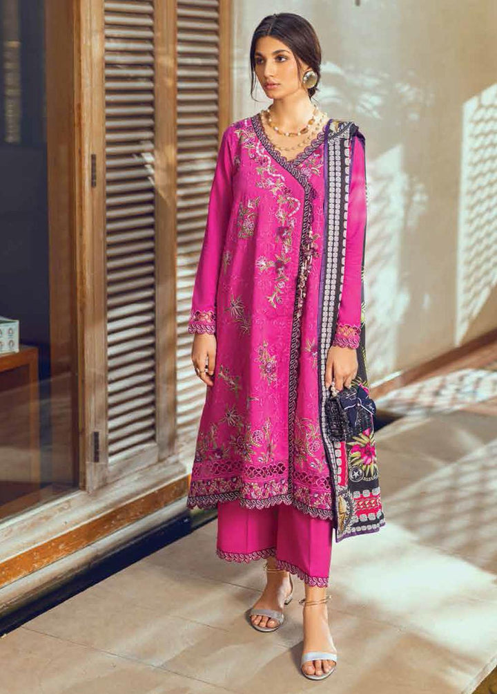 Roheenaz Embroidered Linen Suits Unstitched 3 Piece RO22FW RNZ-22-08B - Luxury Collection