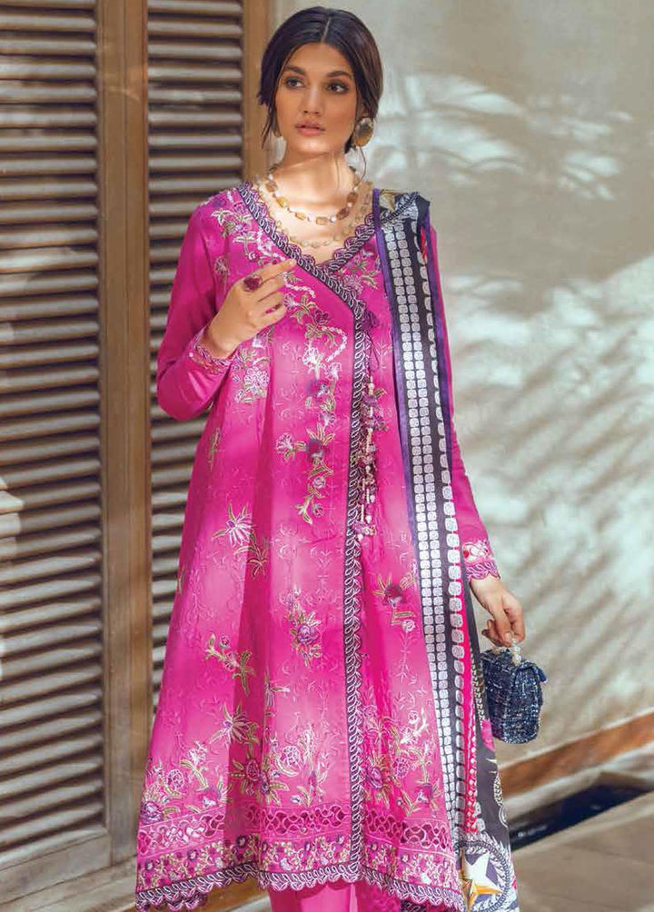 Roheenaz Embroidered Linen Suits Unstitched 3 Piece RO22FW RNZ-22-08B - Luxury Collection