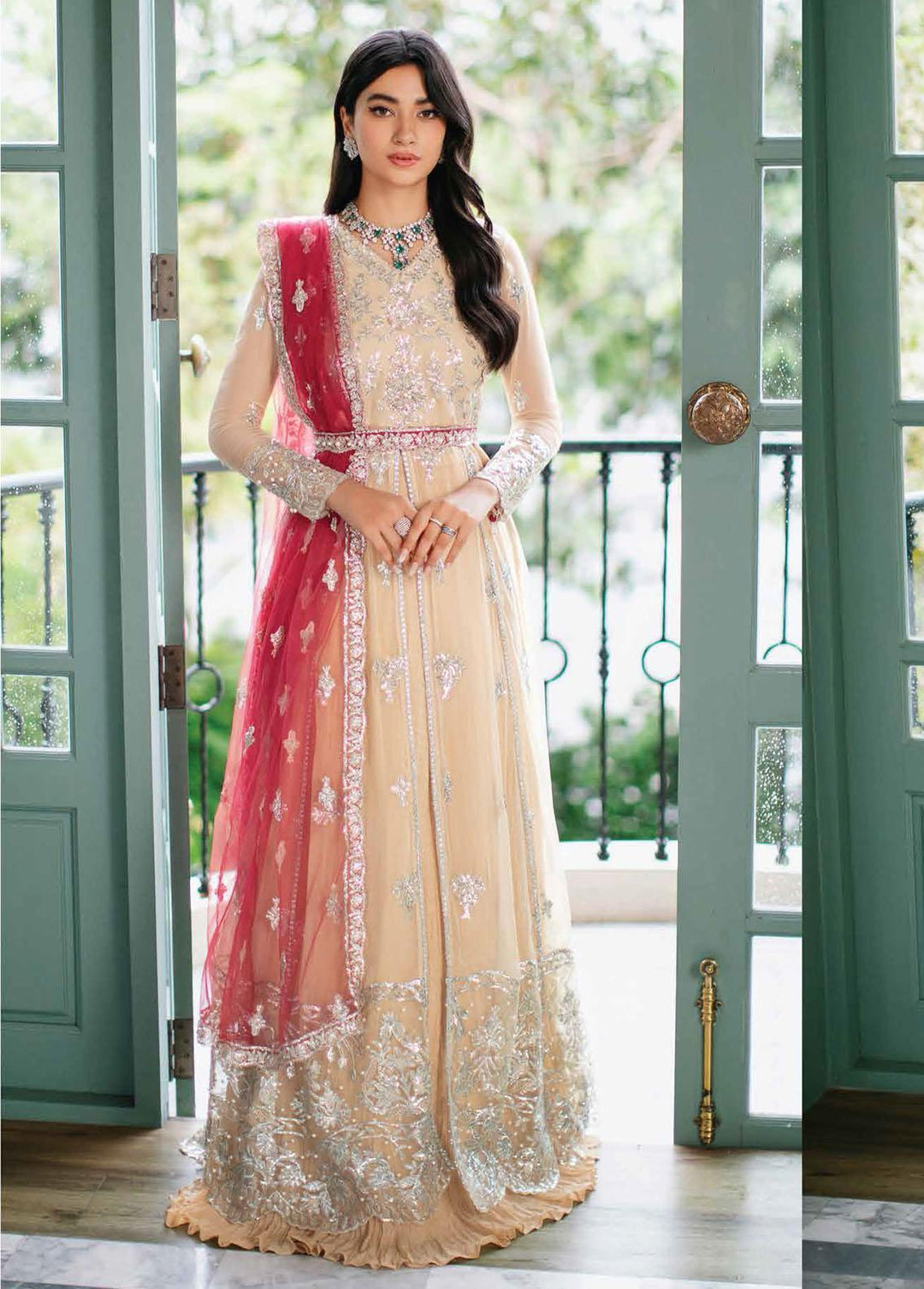 Aafreen By Roheenaz Embroidered Chiffon Suits Unstitched 4 Piece RO22KC RNZ22-01 Soraya - Luxury Collection