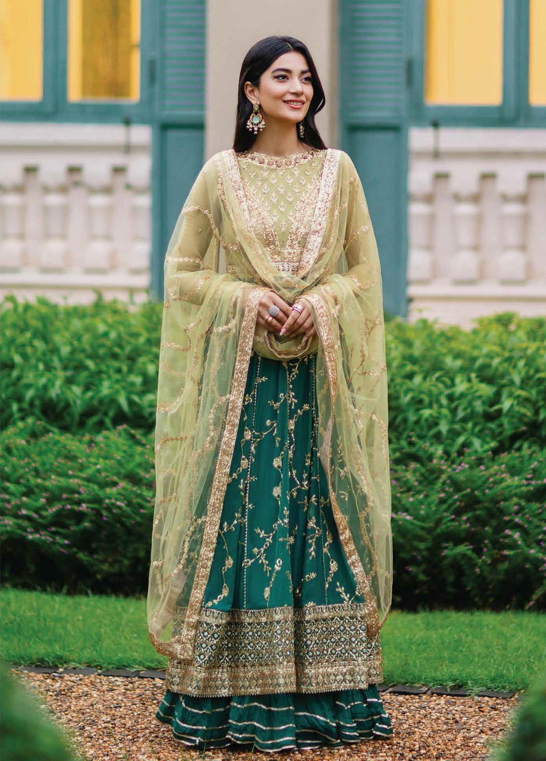 Aafreen By Roheenaz Embroidered Chiffon Suits Unstitched 4 Piece RO22KC RNZ22-02 Chandani - Luxury Collection