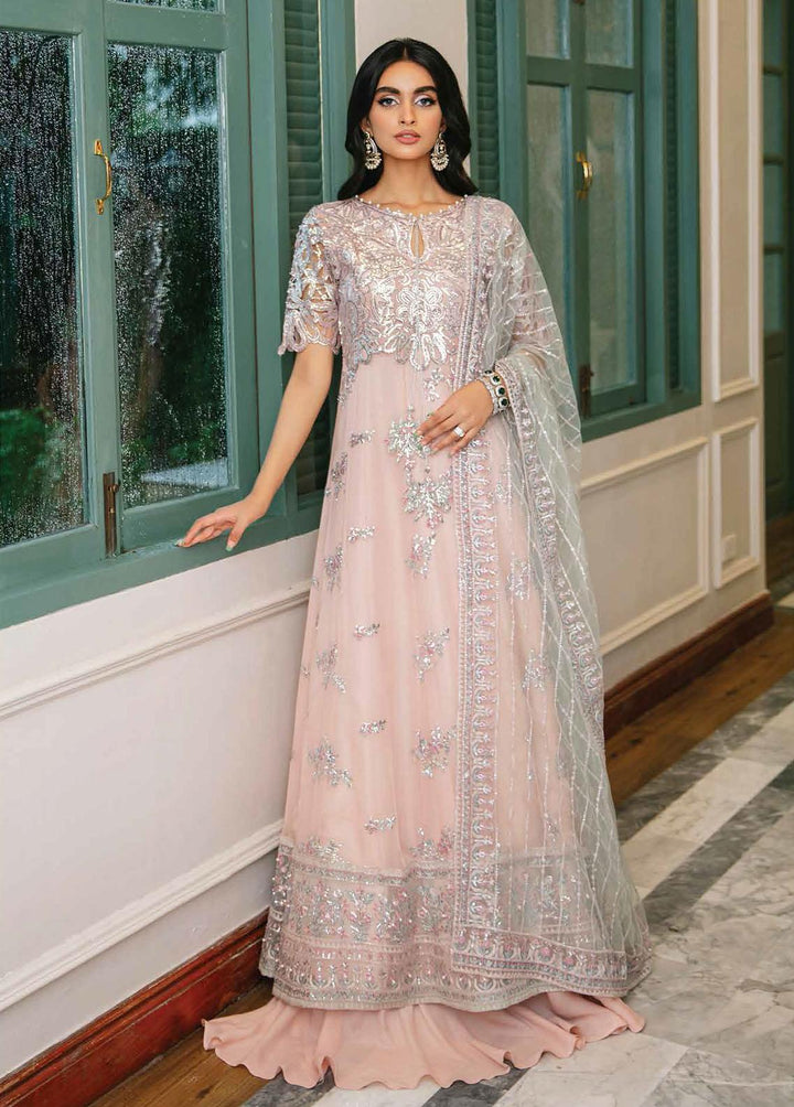 Aafreen By Roheenaz Embroidered Chiffon Suits Unstitched 4 Piece RO22KC RNZ22-03 Meher - Luxury Collection