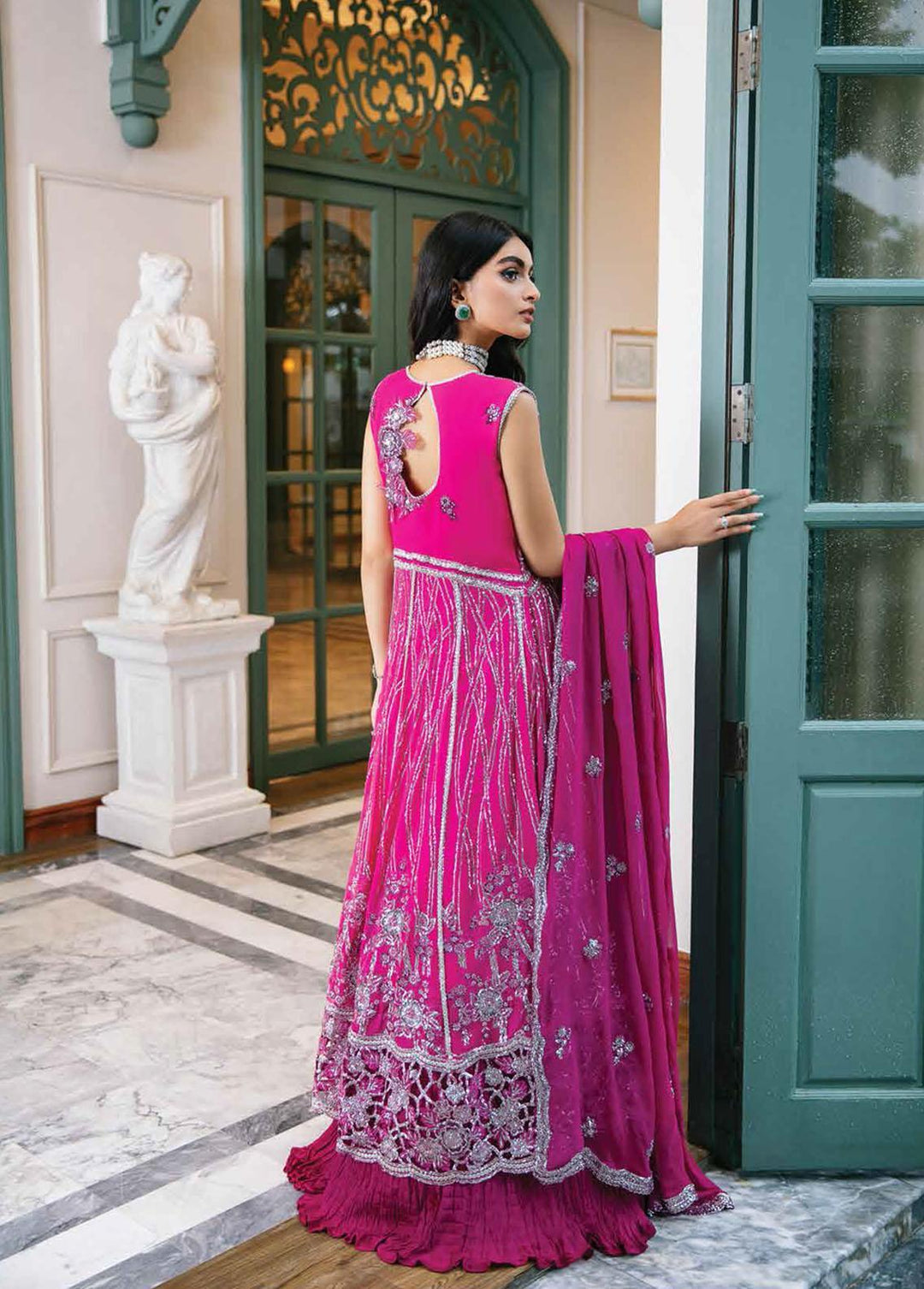 Aafreen By Roheenaz Embroidered Chiffon Suits Unstitched 4 Piece RO22KC RNZ22-04 Bahaar - Luxury Collection