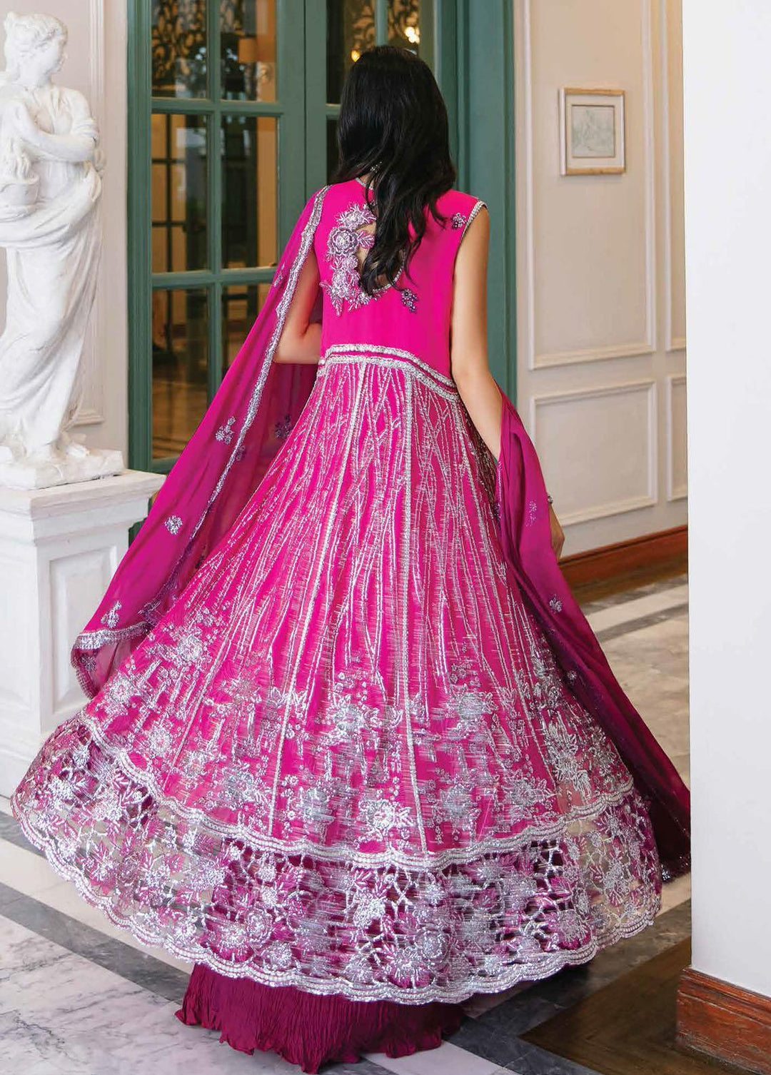 Aafreen By Roheenaz Embroidered Chiffon Suits Unstitched 4 Piece RO22KC RNZ22-04 Bahaar - Luxury Collection