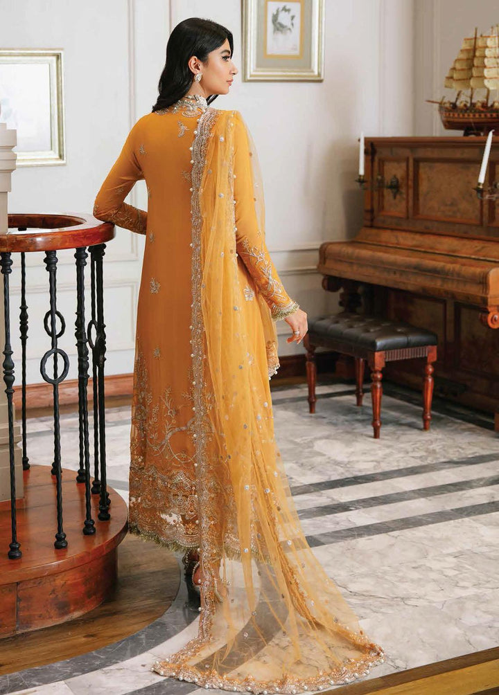 Aafreen By Roheenaz Embroidered Chiffon Suits Unstitched 4 Piece RO22KC RNZ22-06 Chameli - Luxury Collection