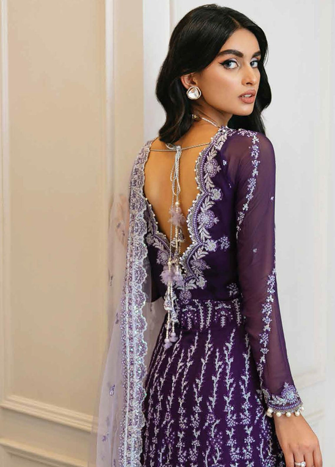 Aafreen By Roheenaz Embroidered Chiffon Suits Unstitched 4 Piece RO22KC RNZ22-08 Amaya - Luxury Collection