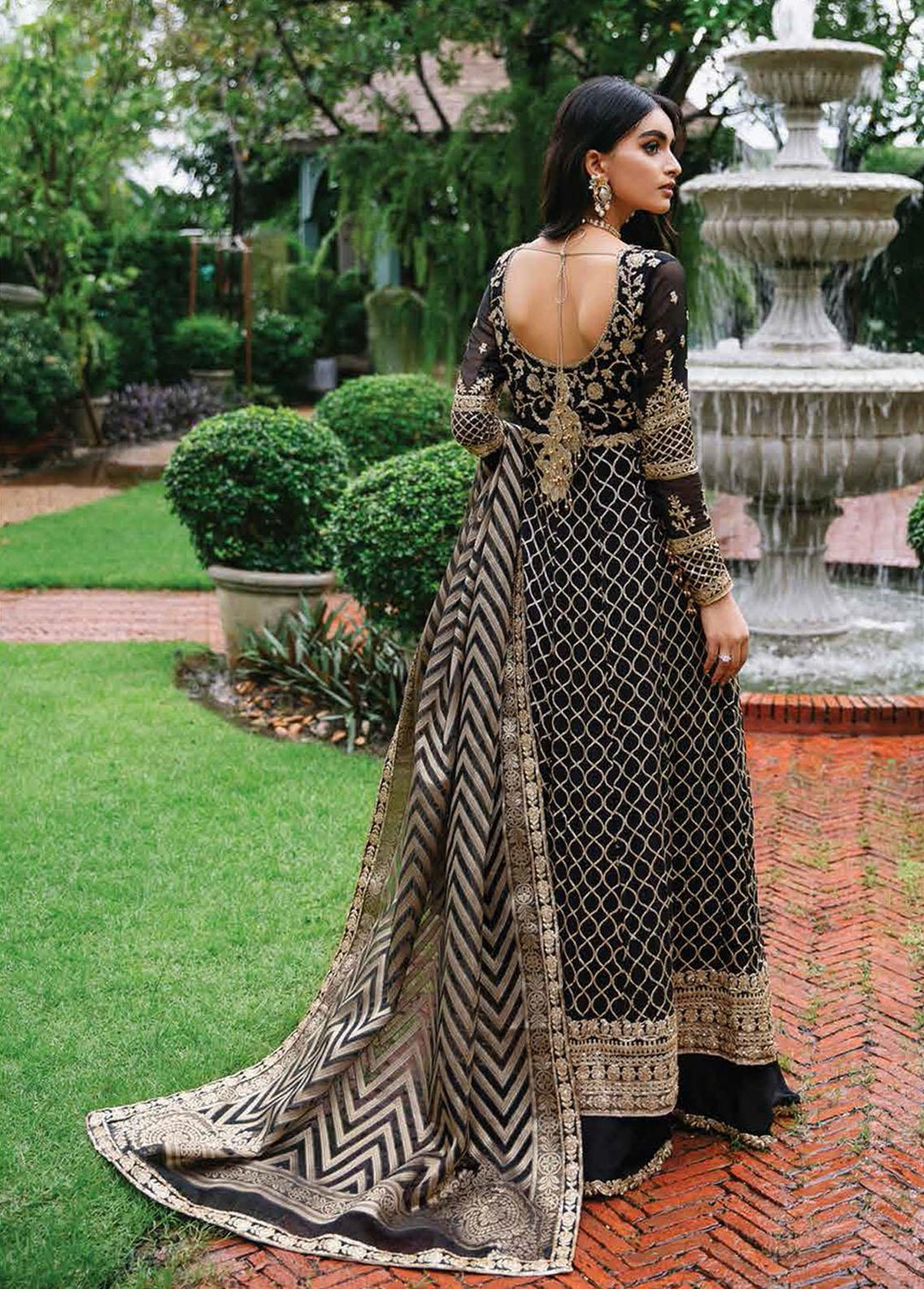 Aafreen By Roheenaz Embroidered Chiffon Suits Unstitched 4 Piece RO22KC RNZ22-09 Leena - Luxury Collection