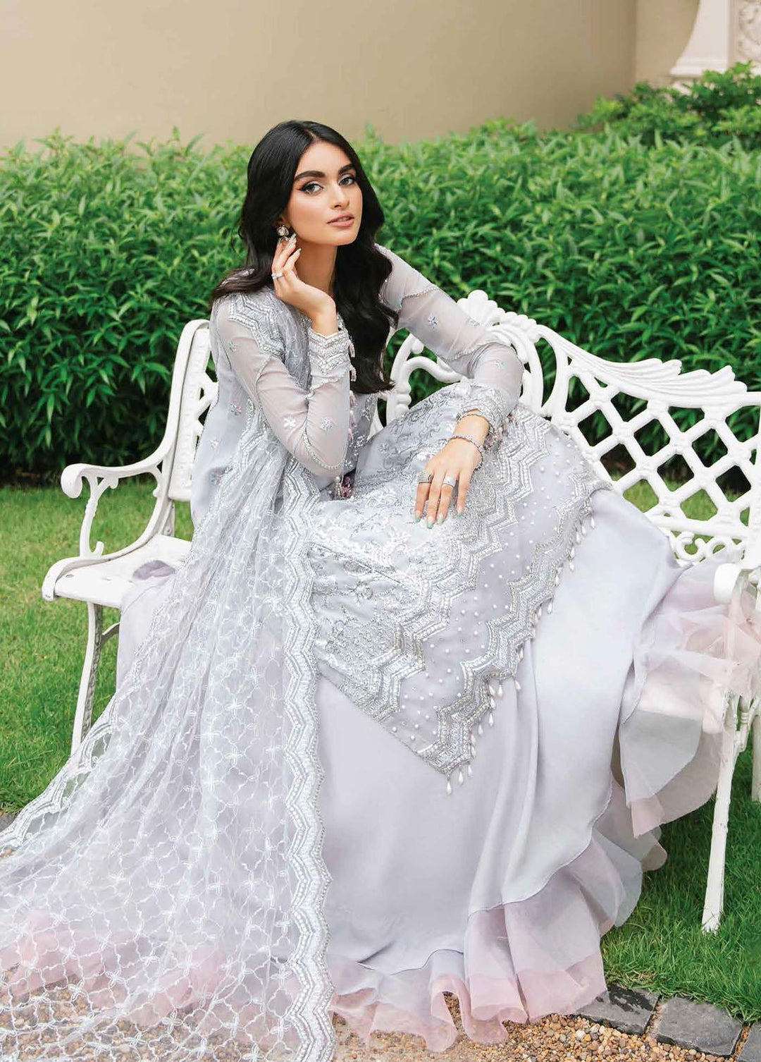 Aafreen By Roheenaz Embroidered Chiffon Suits Unstitched 4 Piece RO22KC RNZ22-10 Neeshay - Luxury Collection