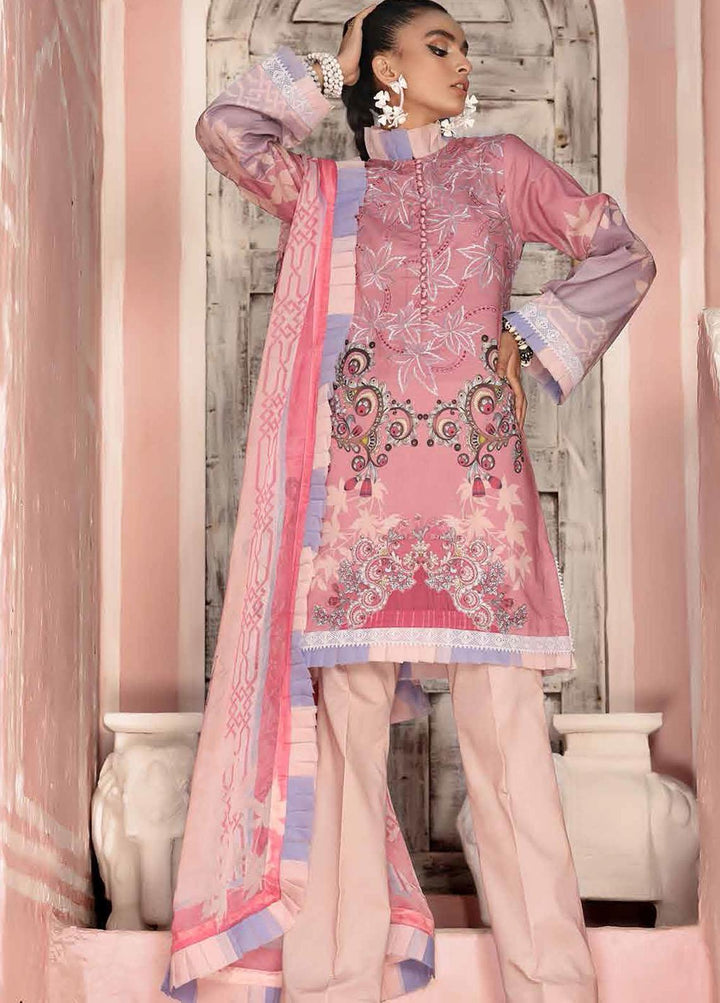 Roheenaz Embroidered Lawn Suits Unstitched 3 Piece RO21S 1A - Summer Collection
