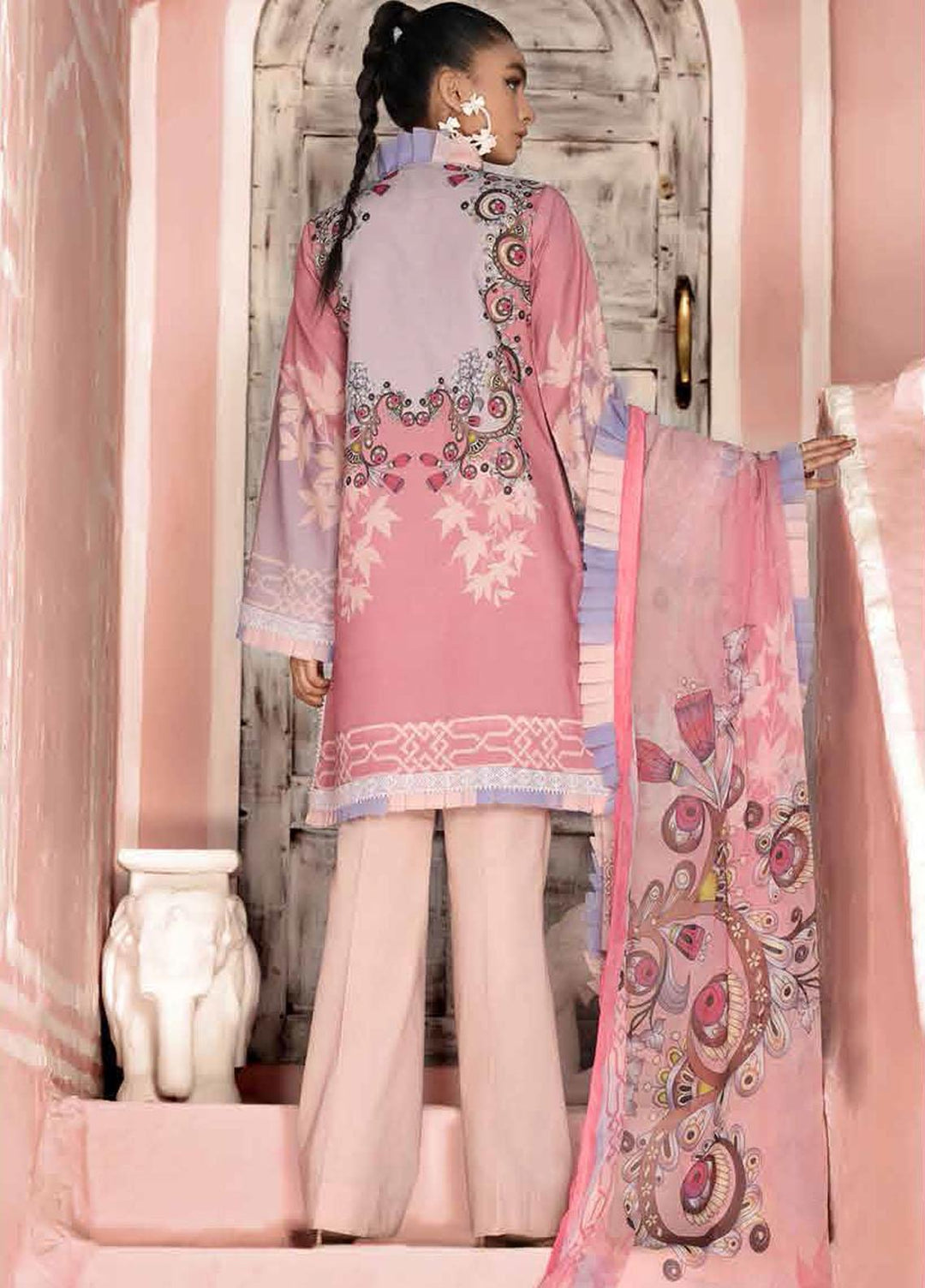 Roheenaz Embroidered Lawn Suits Unstitched 3 Piece RO21S 1A - Summer Collection