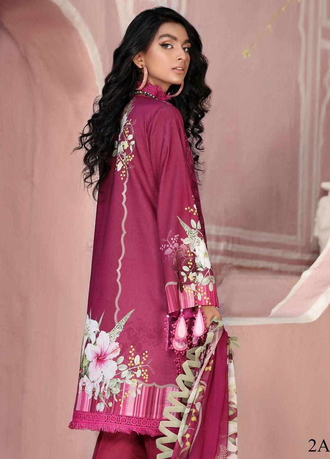 Roheenaz Embroidered Lawn Suits Unstitched 3 Piece RO21S 2A - Summer Collection