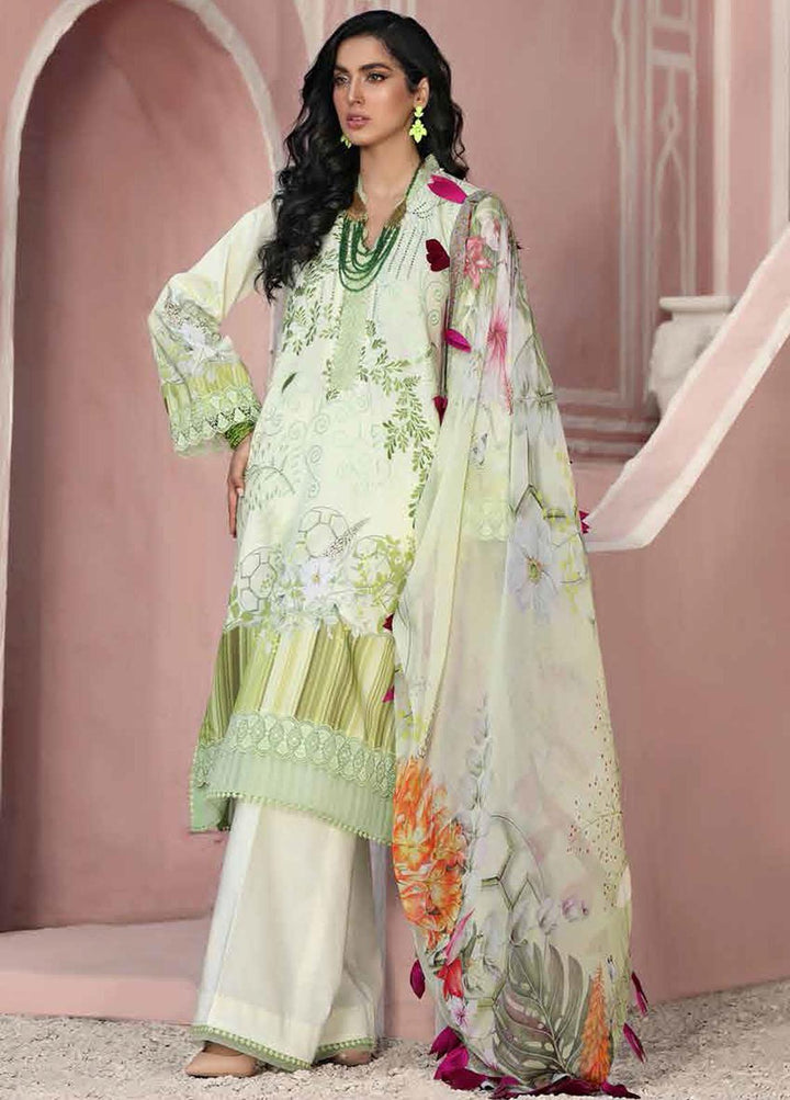 Roheenaz Embroidered Lawn Suits Unstitched 3 Piece RO21S 2B - Summer Collection