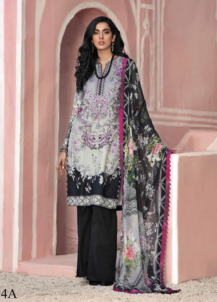 Roheenaz Embroidered Lawn Suits Unstitched 3 Piece RO21S 4A - Summer Collection