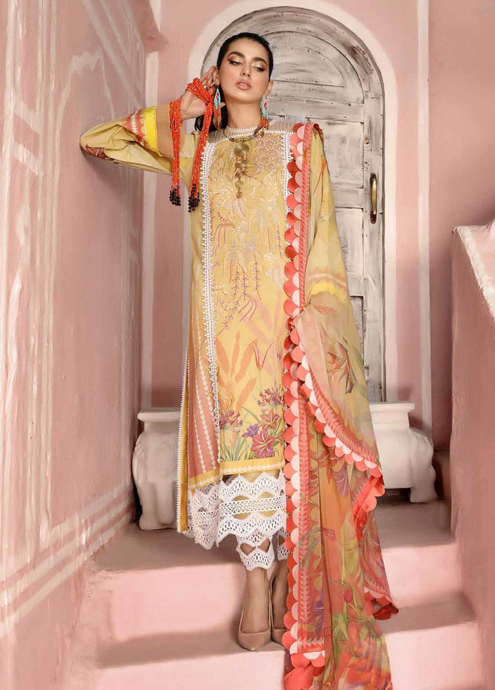 Roheenaz Embroidered Lawn Suits Unstitched 3 Piece RO21S 5A - Summer Collection