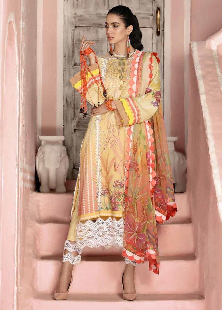 Roheenaz Embroidered Lawn Suits Unstitched 3 Piece RO21S 5A - Summer Collection