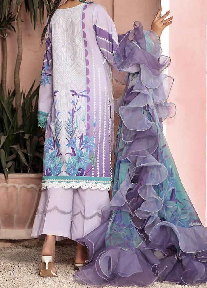 Roheenaz Embroidered Lawn Suits Unstitched 3 Piece RO21S 5B - Summer Collection