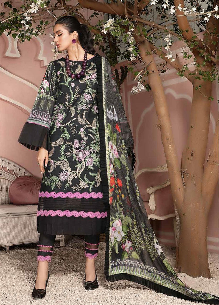 Roheenaz Embroidered Lawn Suits Unstitched 3 Piece RO21S 6A - Summer Collection