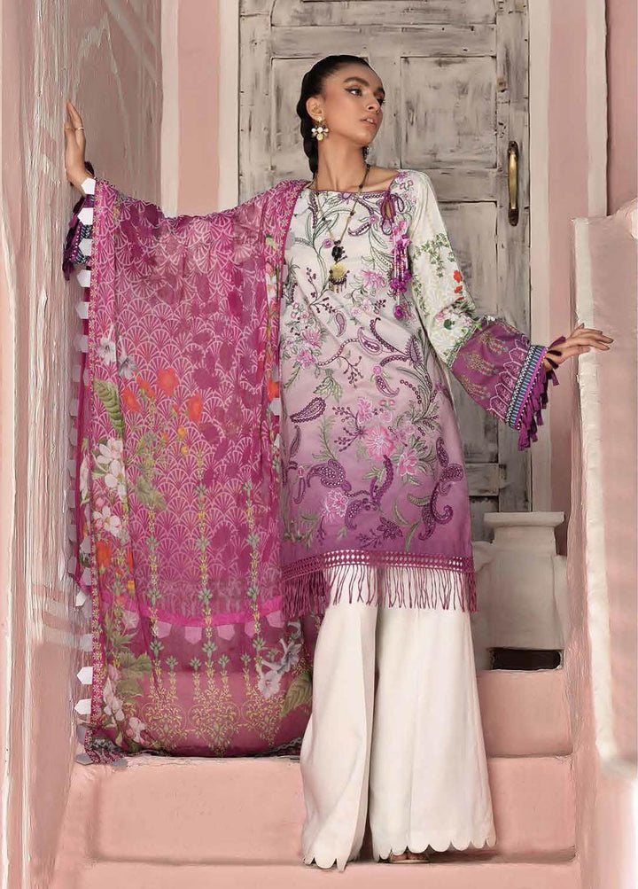 Roheenaz Embroidered Lawn Suits Unstitched 3 Piece RO21S 6B - Summer Collection