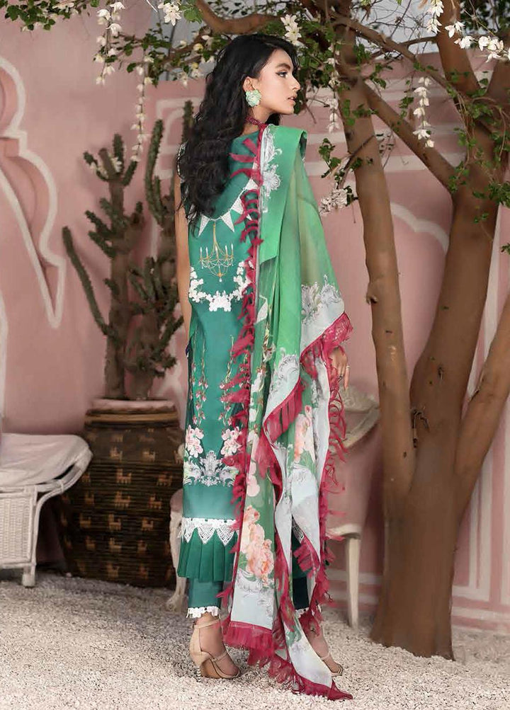 Roheenaz Embroidered Lawn Suits Unstitched 3 Piece RO21S 7A - Summer Collection