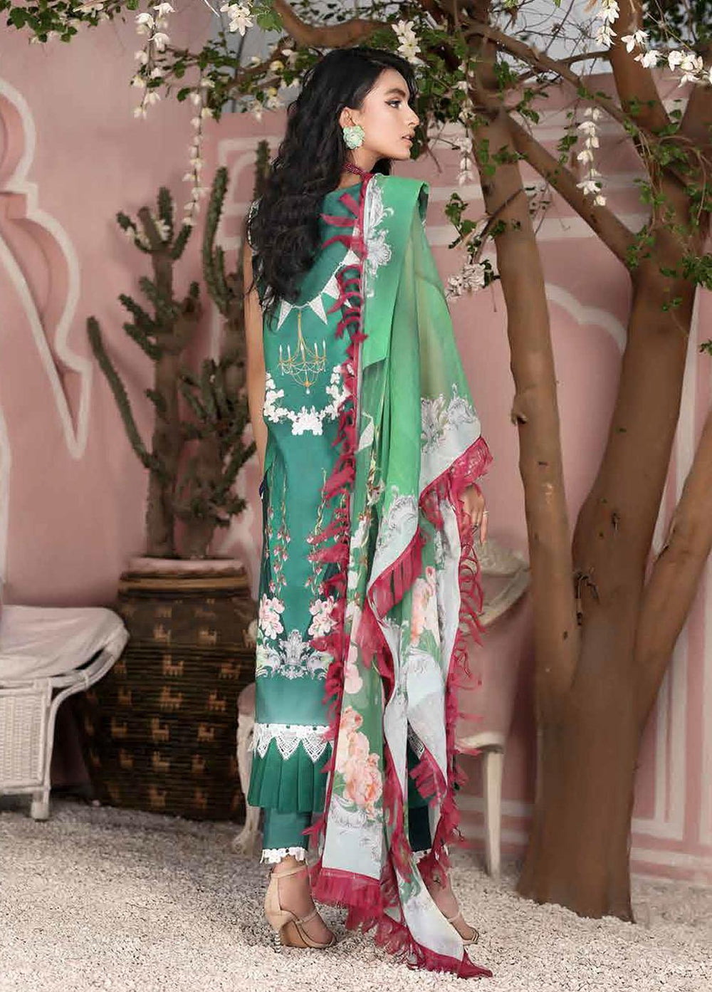 Roheenaz Embroidered Lawn Suits Unstitched 3 Piece RO21S 7A - Summer Collection
