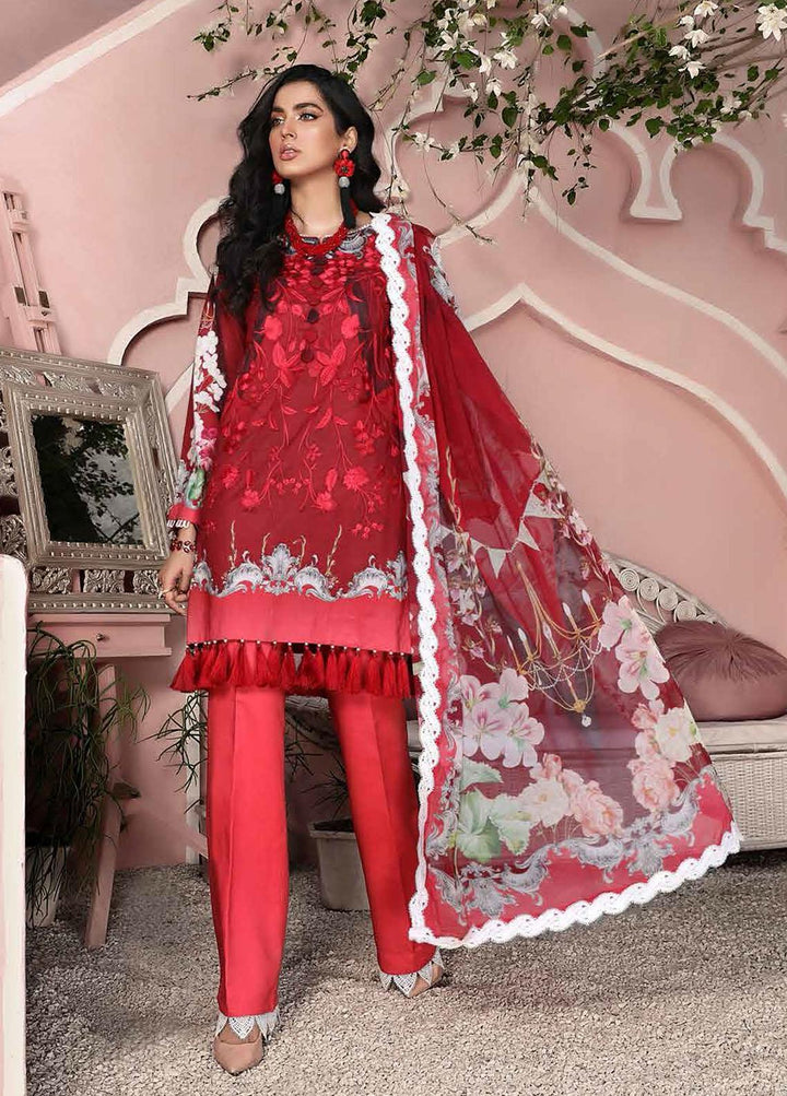 Roheenaz Embroidered Lawn Suits Unstitched 3 Piece RO21S 7B - Summer Collection