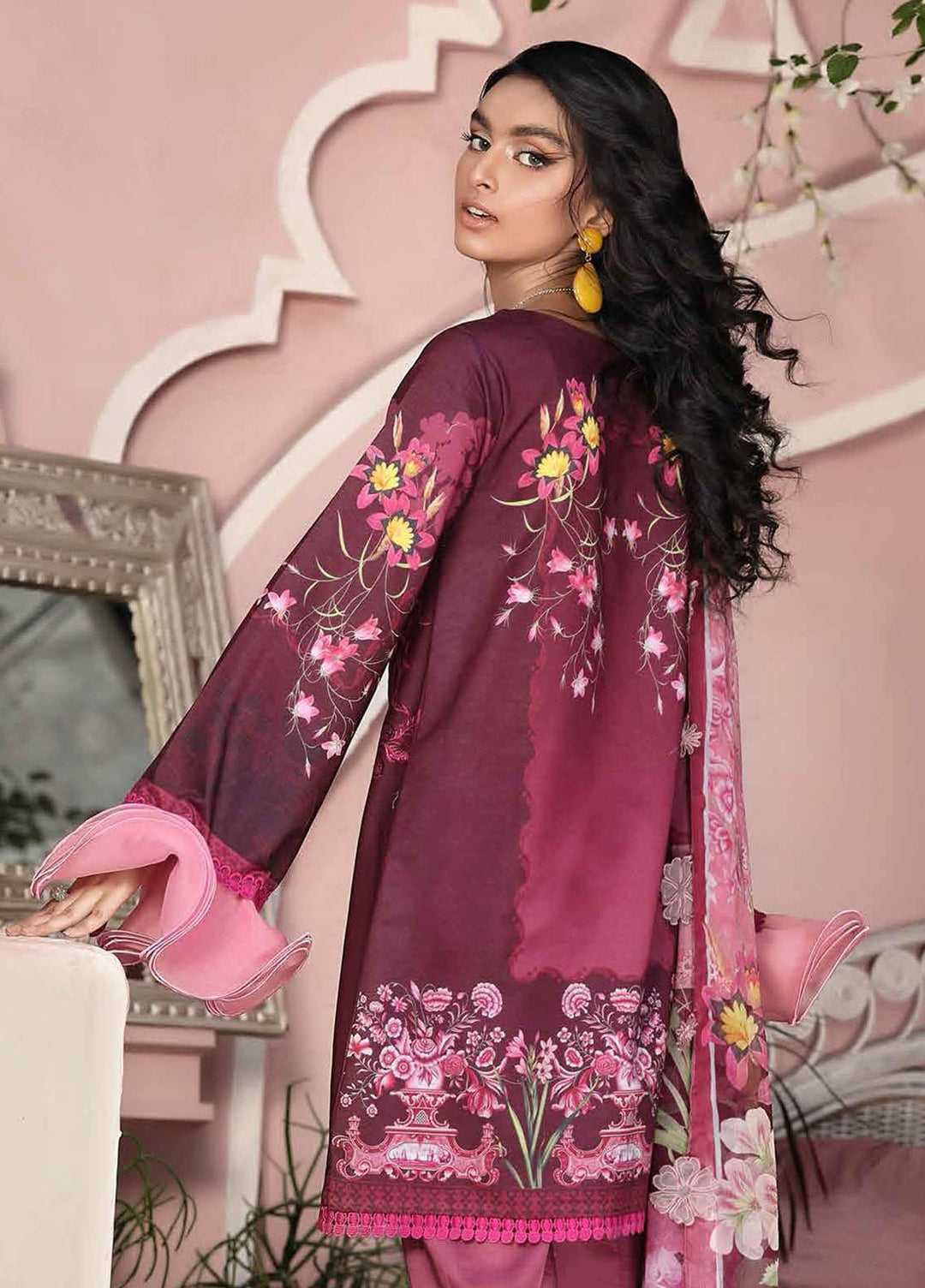Roheenaz Embroidered Lawn Suits Unstitched 3 Piece RO21S 8A - Summer Collection