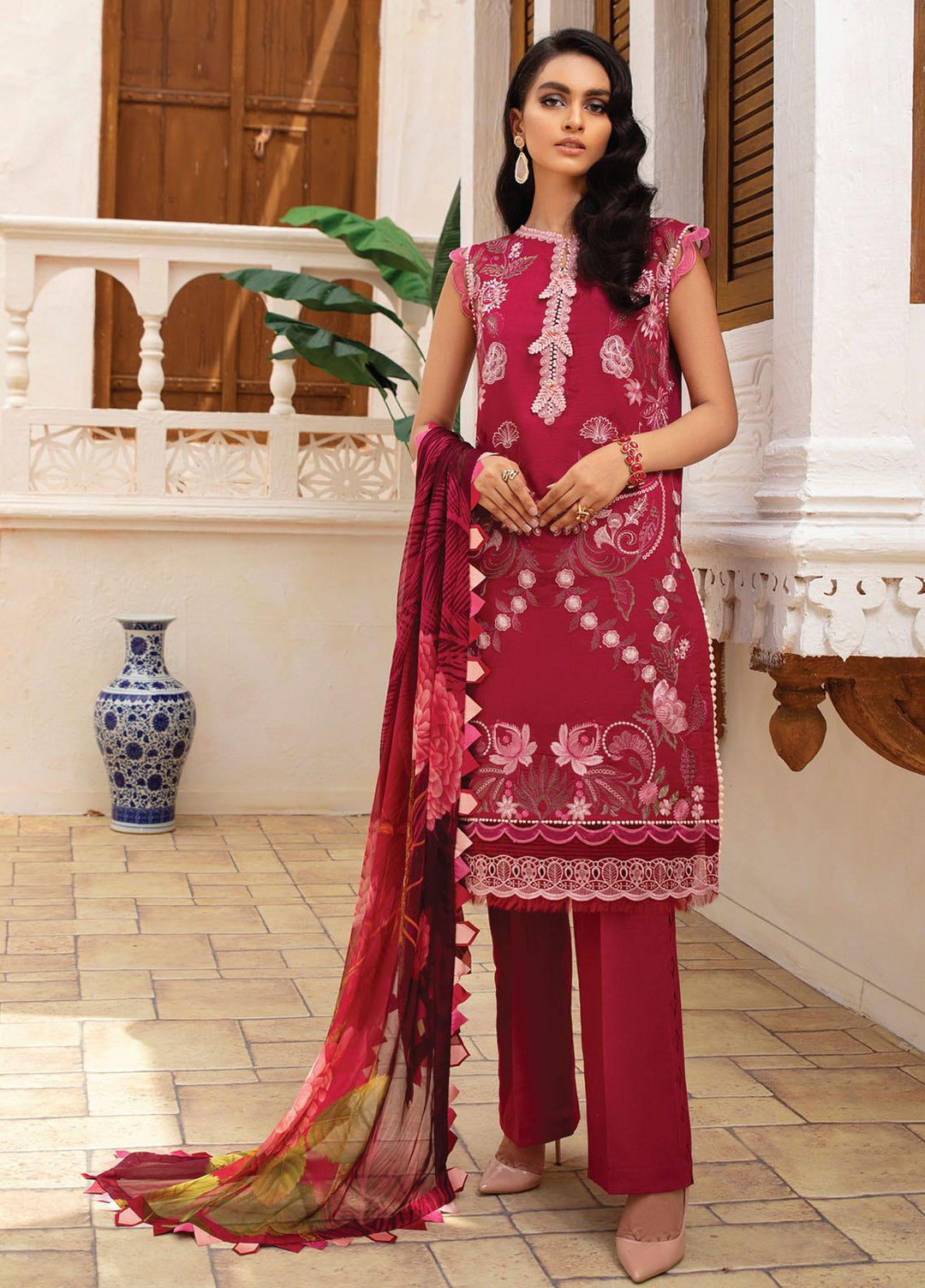 Roheenaz Embroidered Lawn Suits Unstitched 3 Piece RO22S-1 RNZ-01-B Celosia - Summer Collection