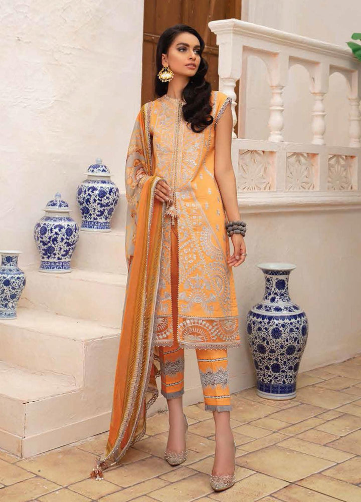 Roheenaz Embroidered Lawn Suits Unstitched 3 Piece RO22S-1 RNZ-03-A Coral Reef - Summer Collection