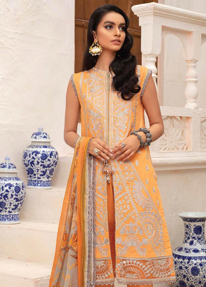 Roheenaz Embroidered Lawn Suits Unstitched 3 Piece RO22S-1 RNZ-03-A Coral Reef - Summer Collection