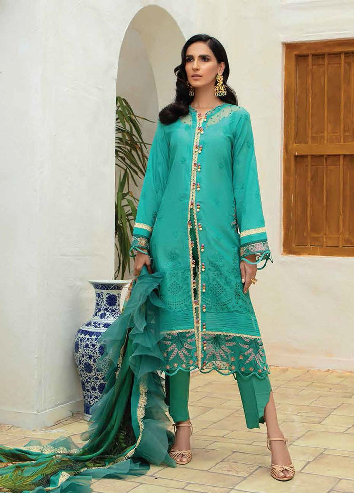 Roheenaz Embroidered Lawn Suits Unstitched 3 Piece RO22S-1 RNZ-04-A Forest Dream - Summer Collection