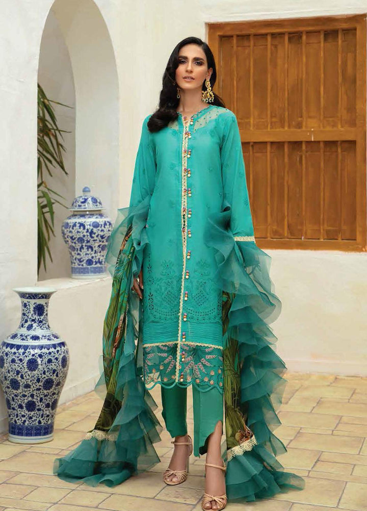 Roheenaz Embroidered Lawn Suits Unstitched 3 Piece RO22S-1 RNZ-04-A Forest Dream - Summer Collection