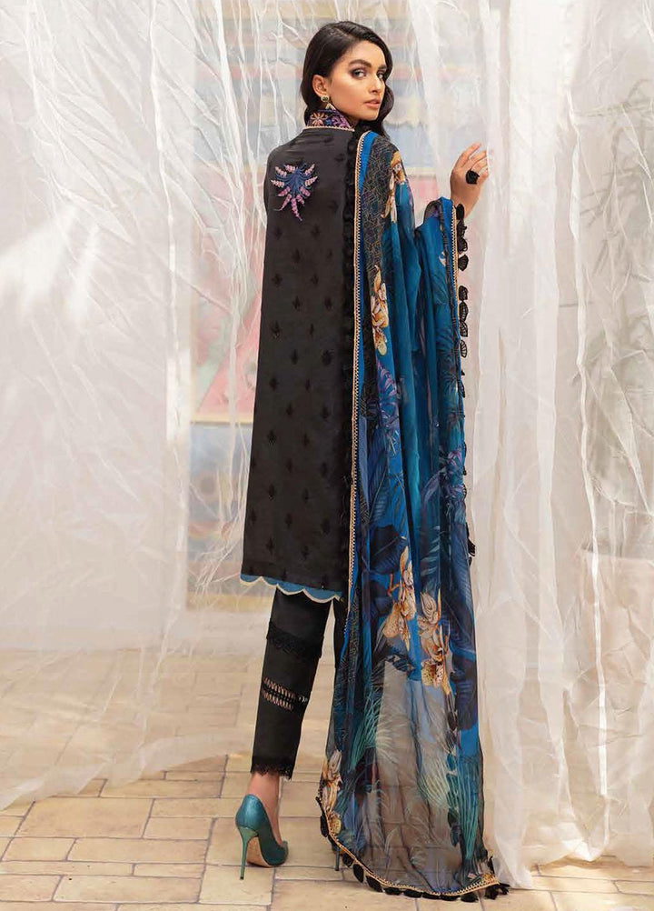 Roheenaz Embroidered Lawn Suits Unstitched 3 Piece RO22S-1 RNZ-04-B Phantom - Summer Collection