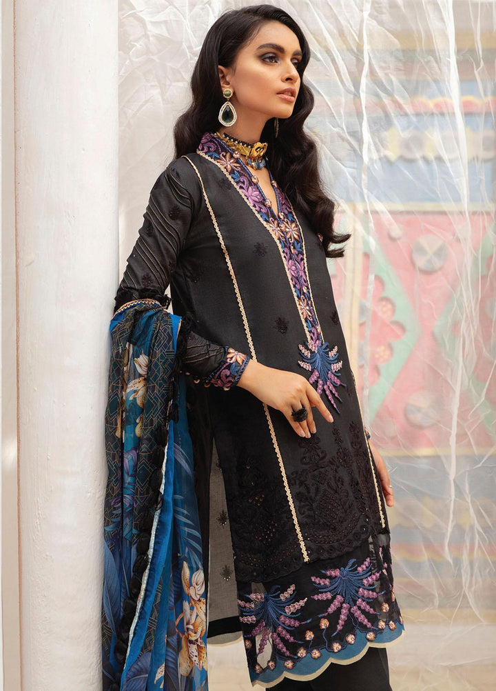 Roheenaz Embroidered Lawn Suits Unstitched 3 Piece RO22S-1 RNZ-04-B Phantom - Summer Collection