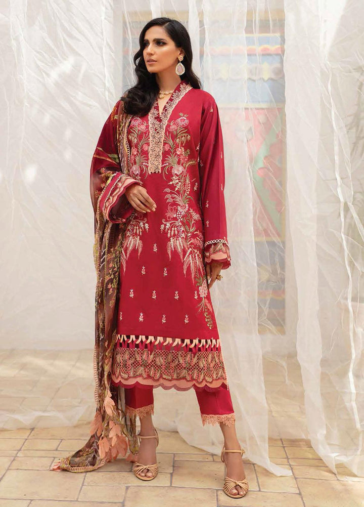 Roheenaz Embroidered Lawn Suits Unstitched 3 Piece RO22S-1 RNZ-05-A Spring Bud - Summer Collection