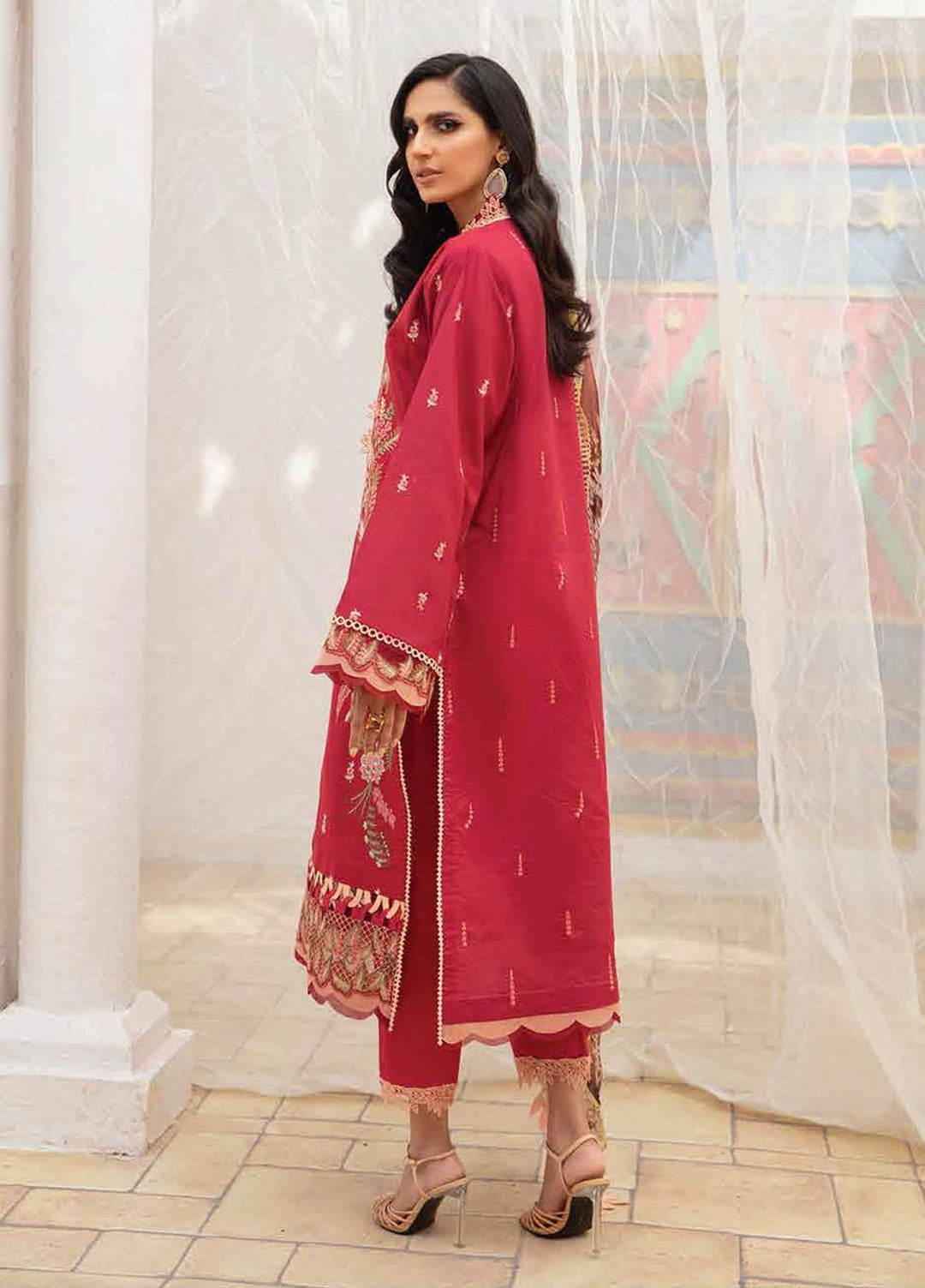 Roheenaz Embroidered Lawn Suits Unstitched 3 Piece RO22S-1 RNZ-05-A Spring Bud - Summer Collection