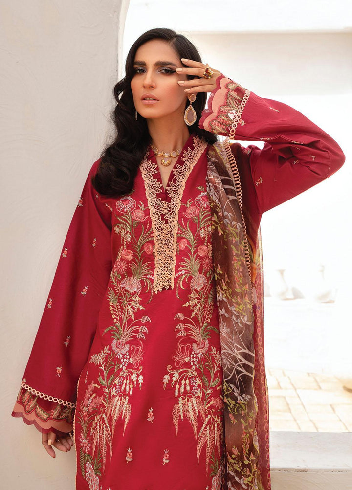 Roheenaz Embroidered Lawn Suits Unstitched 3 Piece RO22S-1 RNZ-05-A Spring Bud - Summer Collection