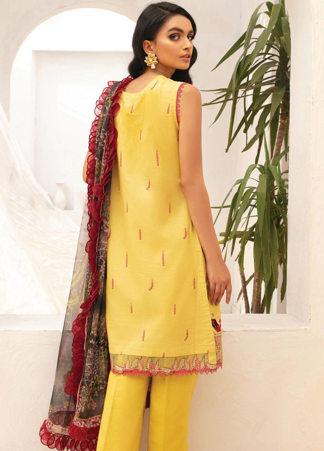 Roheenaz Embroidered Lawn Suits Unstitched 3 Piece RO22S-1 RNZ-05-B Golden Spice - Summer Collection