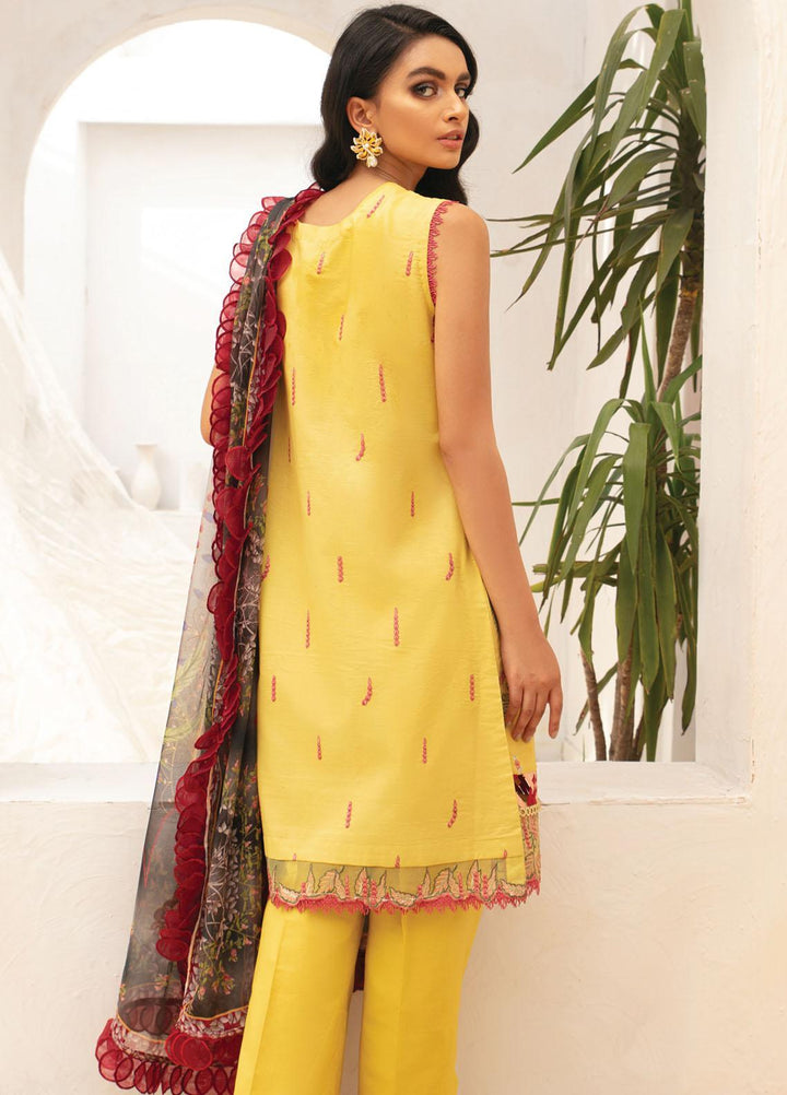 Roheenaz Embroidered Lawn Suits Unstitched 3 Piece RO22S-1 RNZ-05-B Golden Spice - Summer Collection