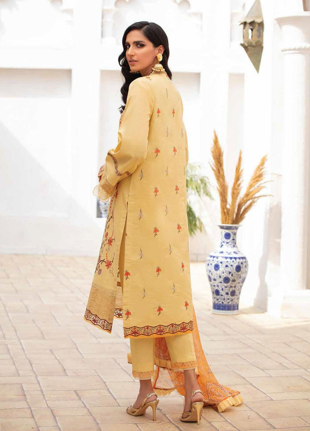 Roheenaz Embroidered Lawn Suits Unstitched 3 Piece RO22S-1 RNZ-06-B Dreamy Sunset - Summer Collection