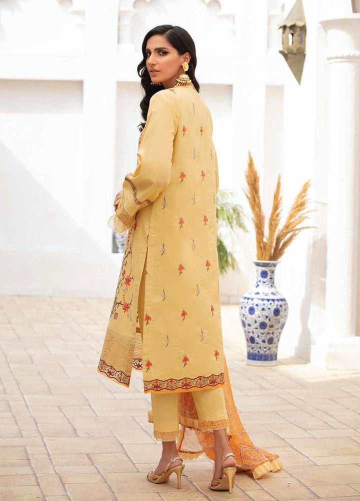 Roheenaz Embroidered Lawn Suits Unstitched 3 Piece RO22S-1 RNZ-06-B Dreamy Sunset - Summer Collection