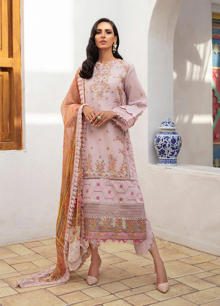 Roheenaz Embroidered Lawn Suits Unstitched 3 Piece RO22S-1 RNZ-07-B Blissful Hapiness - Summer Collection
