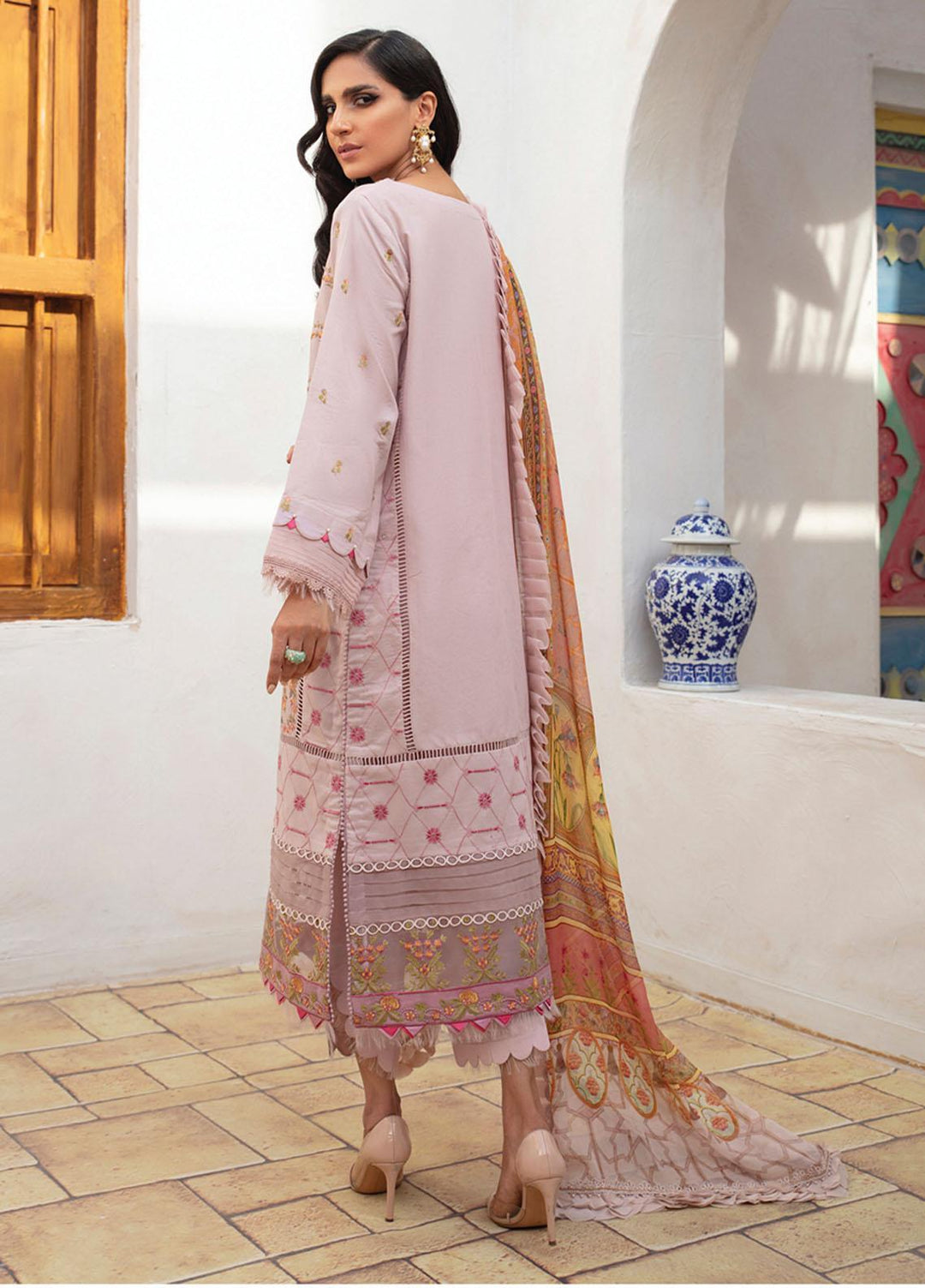Roheenaz Embroidered Lawn Suits Unstitched 3 Piece RO22S-1 RNZ-07-B Blissful Hapiness - Summer Collection