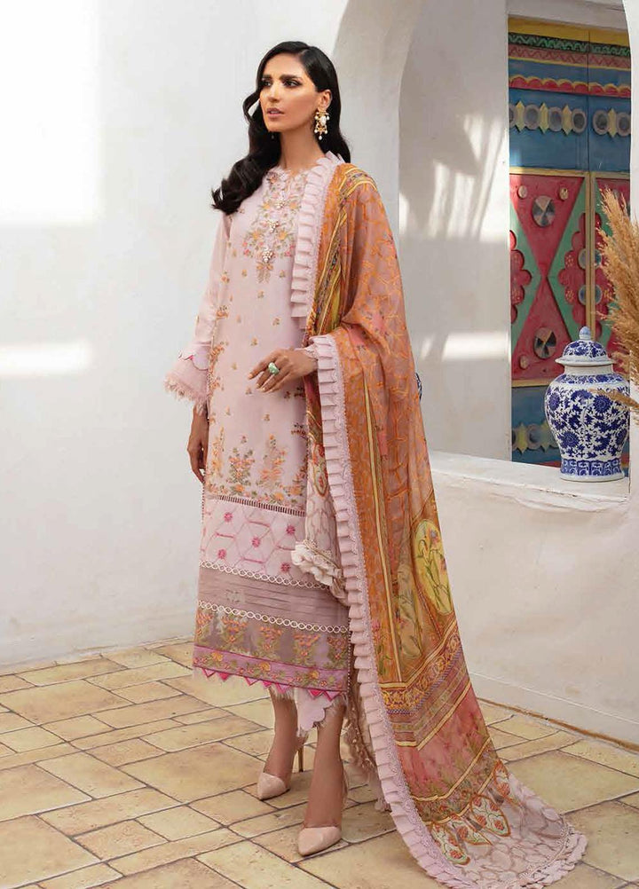 Roheenaz Embroidered Lawn Suits Unstitched 3 Piece RO22S-1 RNZ-07-B Blissful Hapiness - Summer Collection